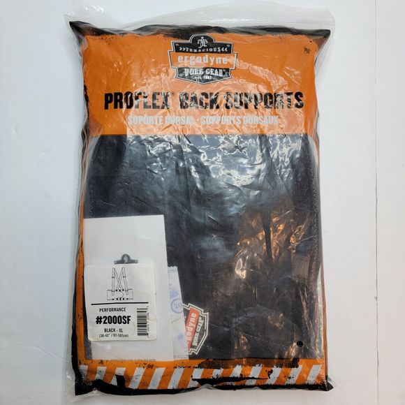 Ergodyne ProFlex 1650 Back Support 7.5" Spandex Belt Removable Strap Men's XL - Picture 2 of 6